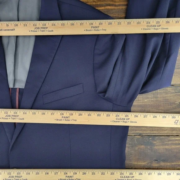 Pronto Uomo Platinum Men's Sport Coat Blazer Two Button Navy Wool Blend 50R